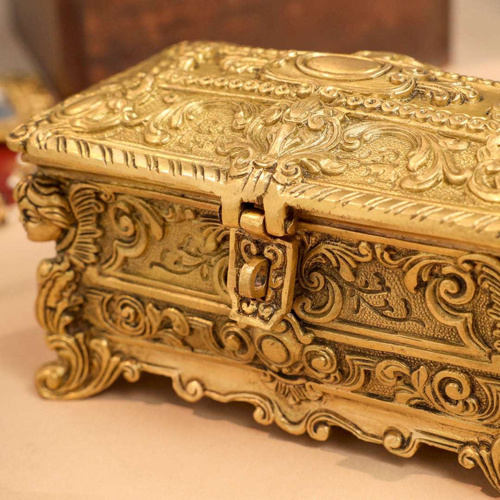 Brass Jewellery Box (4.5 Inch) Vedansh Craft