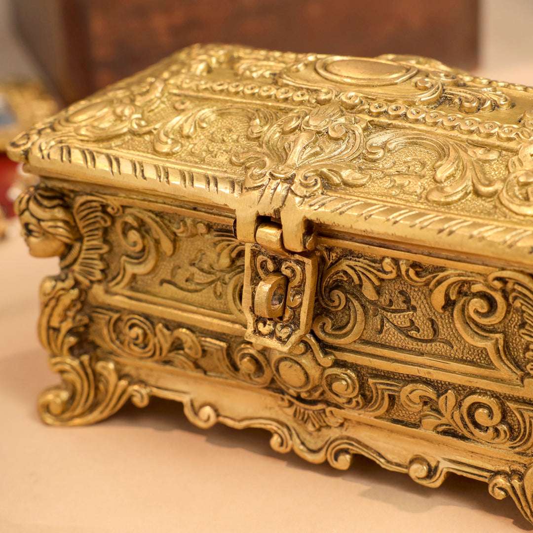 Brass Jewellery Box (4.5 Inch) Vedansh Craft