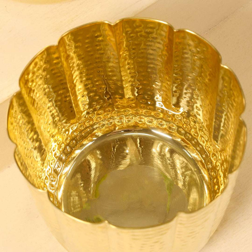 Brass Bucket Planter Pot (9 Inch) Vedansh Craft