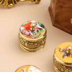 Brass Pichwai Sindoor Box Pack of Three (1.8 INCH) Vedansh Craft