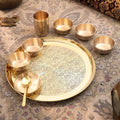 Brass Maharaja Thali/Dinner Set (1.85 Kg) Vedansh Craft