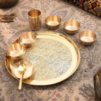Brass Maharaja Thali/Dinner Set (1.85 Kg) Vedansh Craft