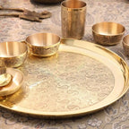 Brass Maharaja Thali/Dinner Set (1.85 Kg) Vedansh Craft