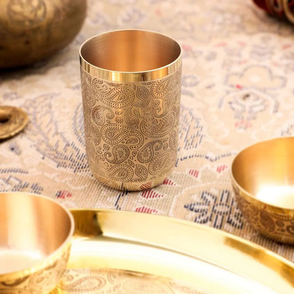 Brass Maharaja Thali/Dinner Set (1.85 Kg) Vedansh Craft