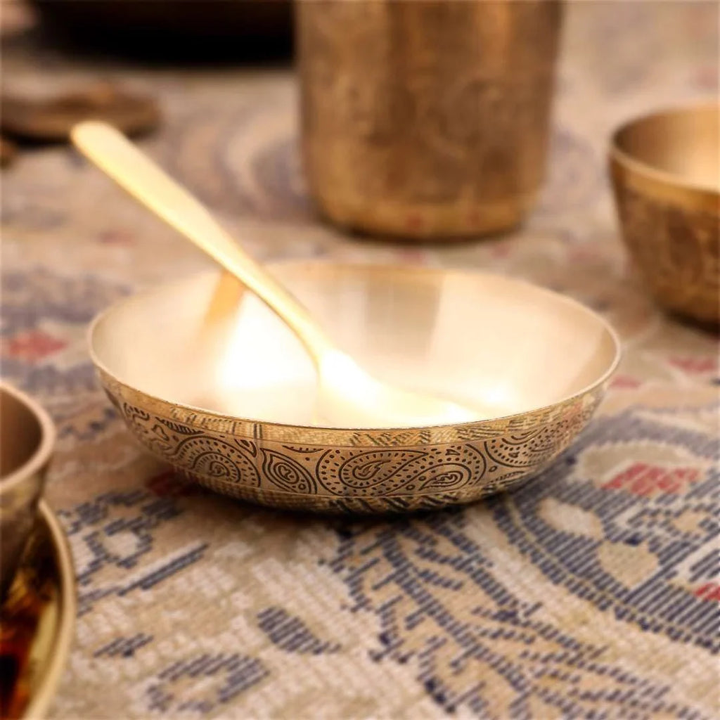 Brass Maharaja Thali/Dinner Set (1.85 Kg) Vedansh Craft