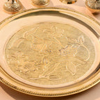 Brass Designer Pooja Thali Set With Velvet box Vedansh Craft