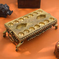 Brass Pallanguzhi Game Board with Wheels (20 Inch) Vedansh Craft
