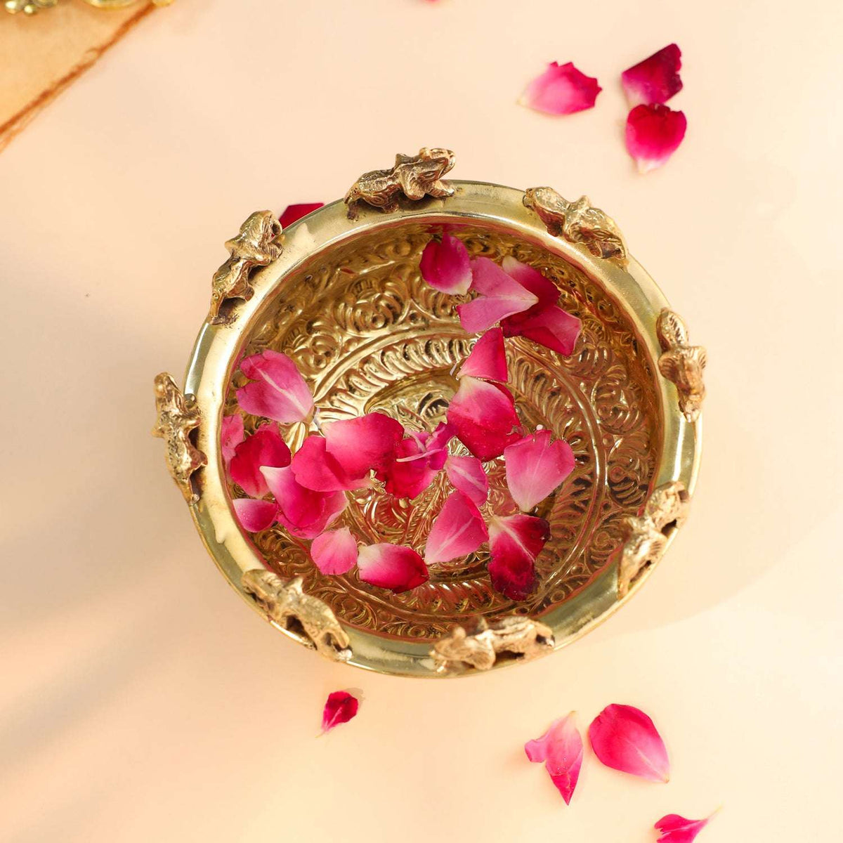 Brass Elephant Urli Bowl Vedansh Craft