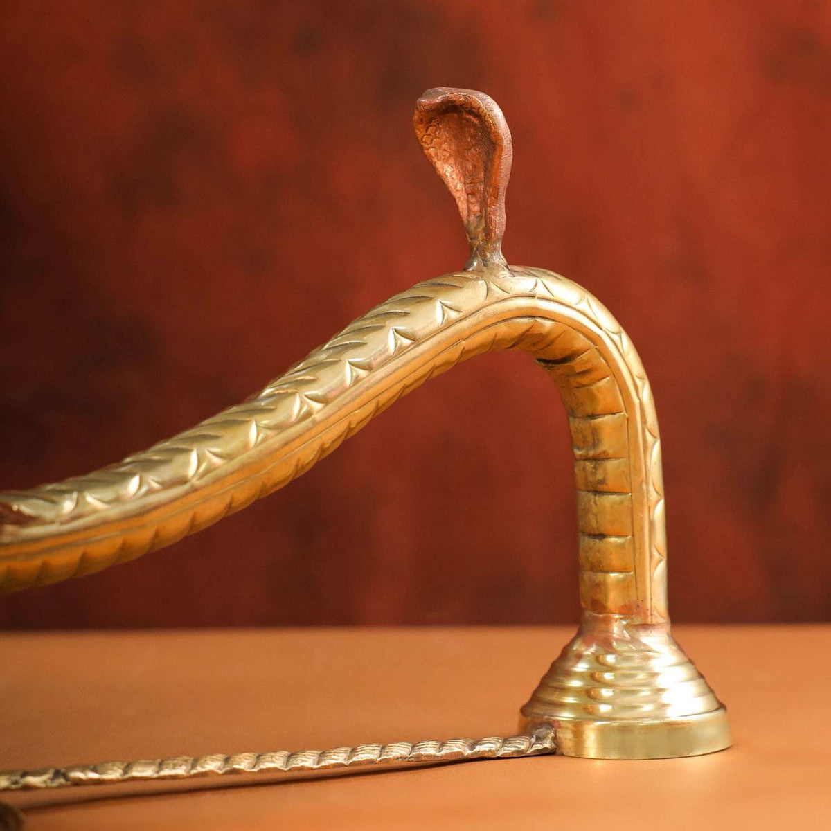 Brass Traditional 21 Petal Ganga Aarti (14 Inch) Vedansh Craft