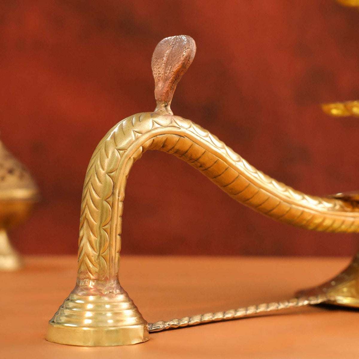 Brass Traditional 21 Petal Ganga Aarti (14 Inch) Vedansh Craft