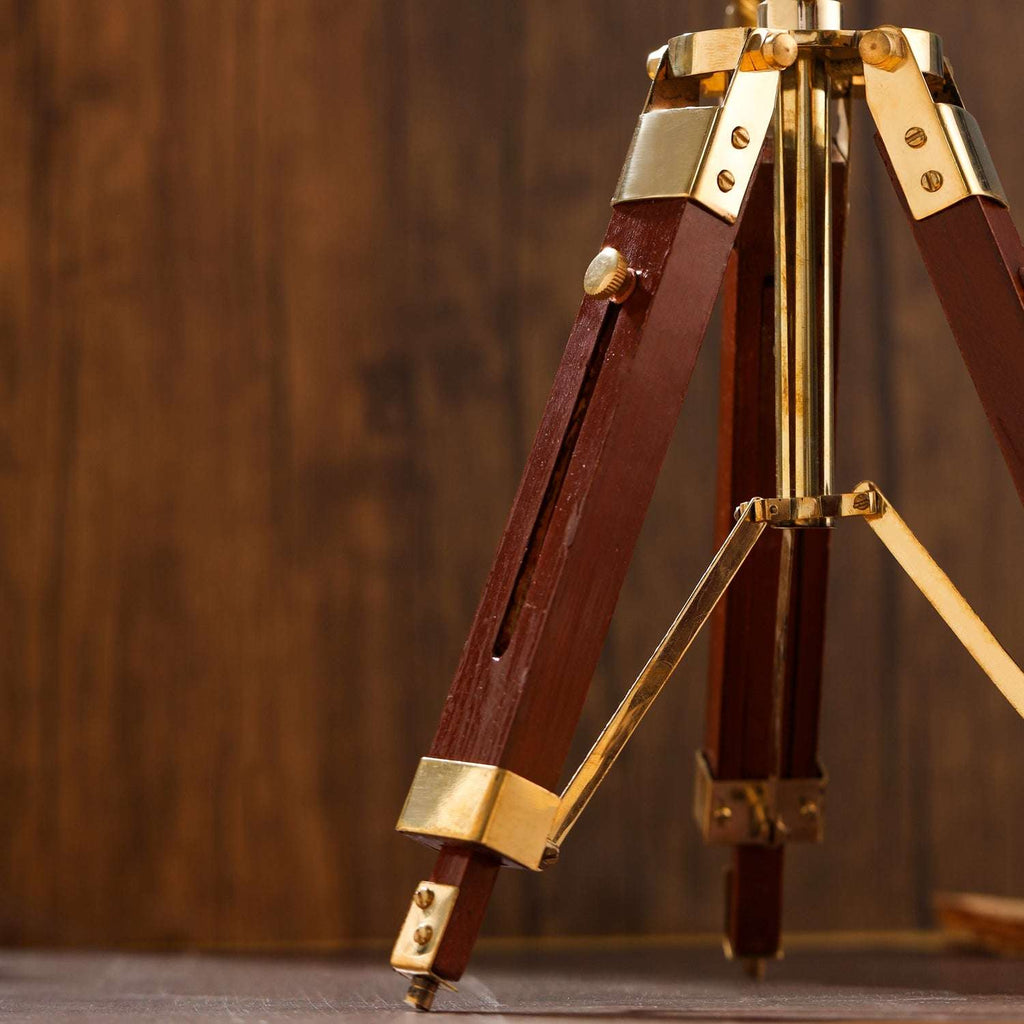 Brass Telescope with Wooden Tripod Stand (12 Inch) Vedansh Craft