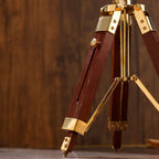 Brass Telescope with Wooden Tripod Stand (12 Inch) Vedansh Craft