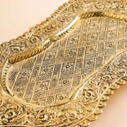 Brass Peacock Design Serving Tray / Platter (23 Inch) Vedansh Craft