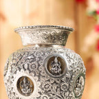 Brass Silver Plated Ashtalakshmi Kodam / Kalash (8 Inch) Vedansh Craft