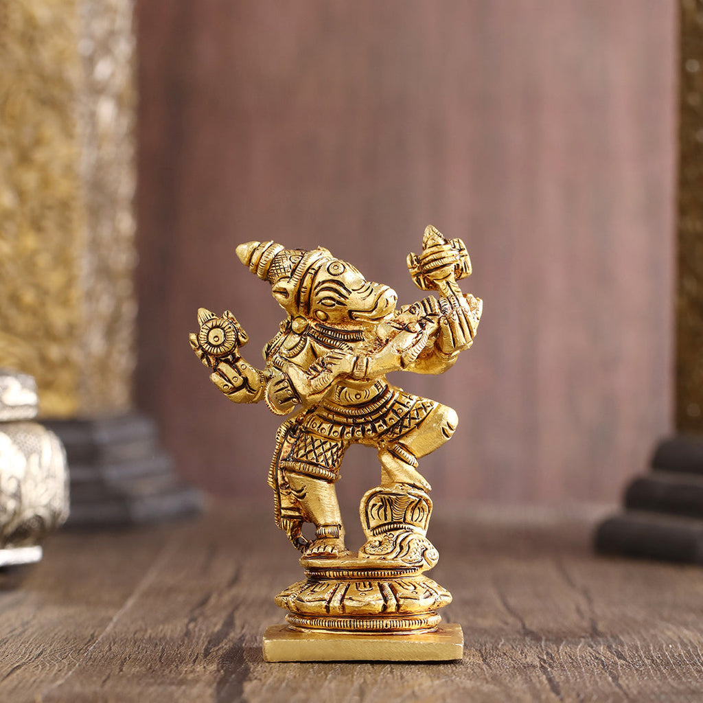 Brass Standing Varaha Lakshmi Idol (3.5 Inch) Vedansh Craft