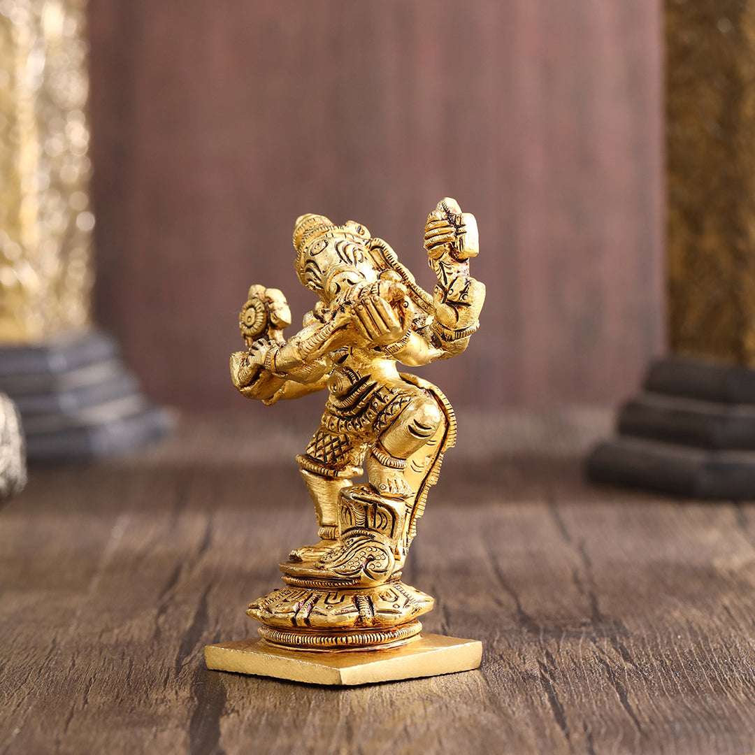 Brass Standing Varaha Lakshmi Idol (3.5 Inch) Vedansh Craft