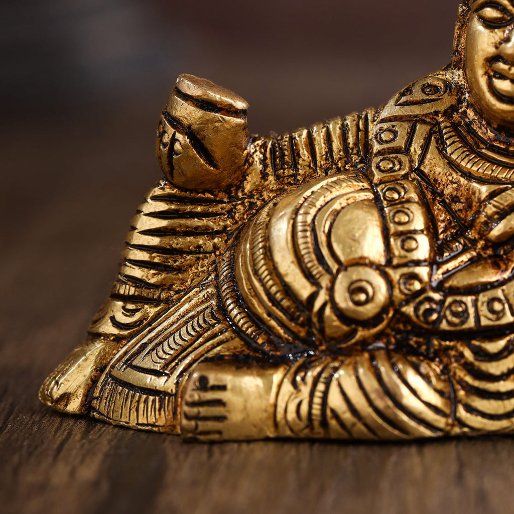 Brass Kuber Maharaj sitting Idol (2.5 Inch) Vedansh Craft