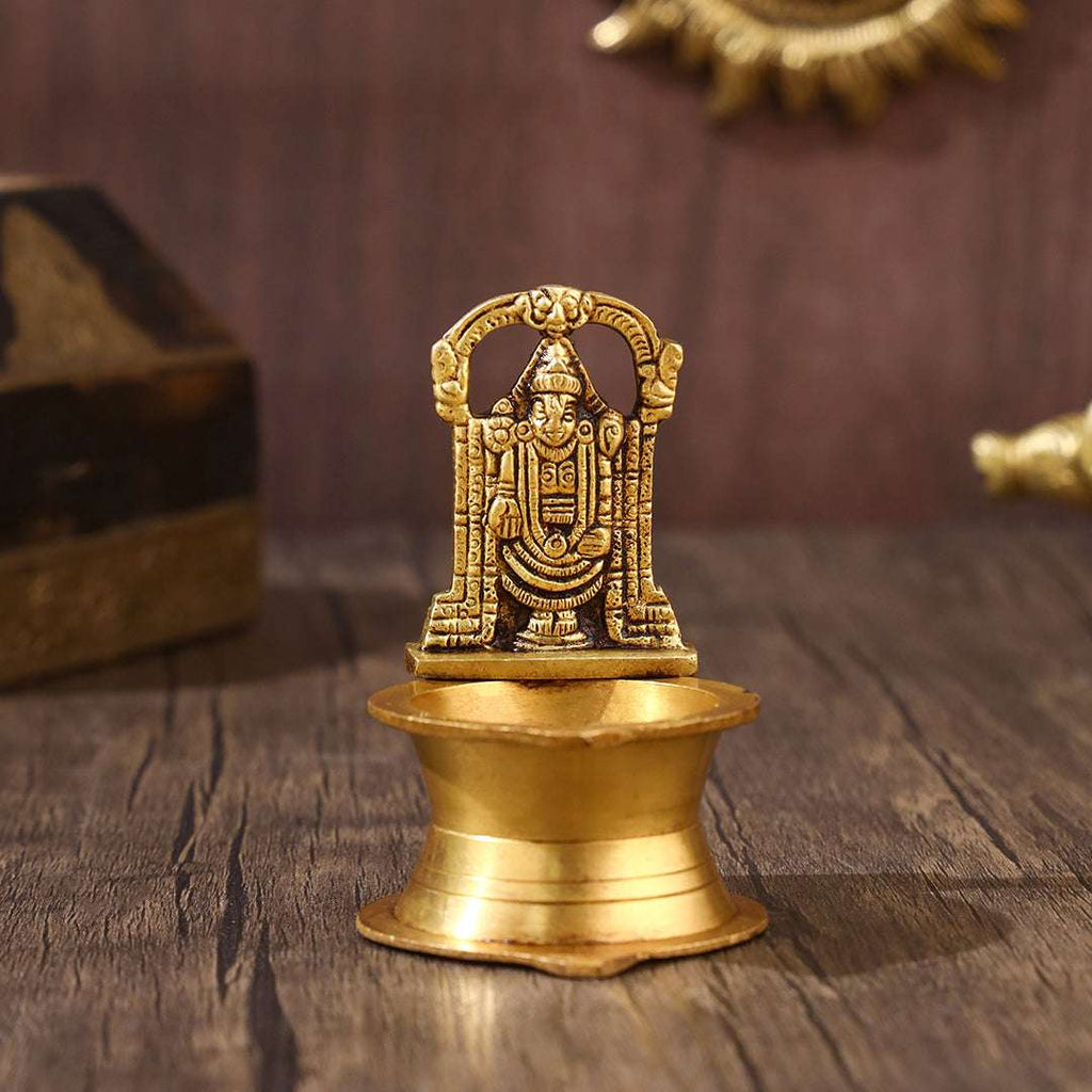 Brass Balaji Diya – Divine Craftsmanship for Your Sacred Space (4 Inch) Vedansh Craft