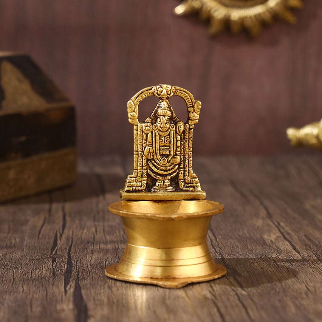Brass Balaji Diya – Divine Craftsmanship for Your Sacred Space (4 Inch) Vedansh Craft