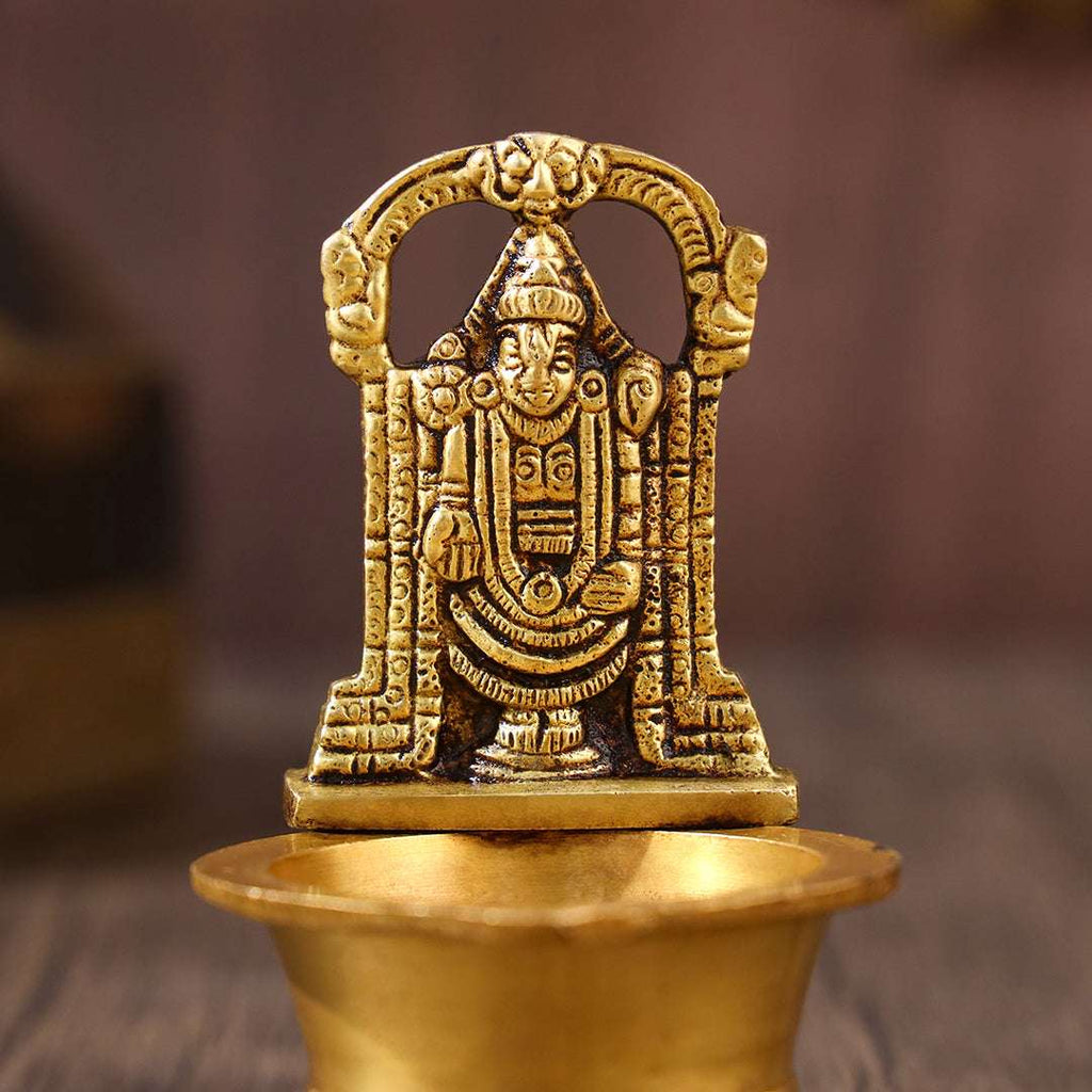 Brass Balaji Diya – Divine Craftsmanship for Your Sacred Space (4 Inch) Vedansh Craft