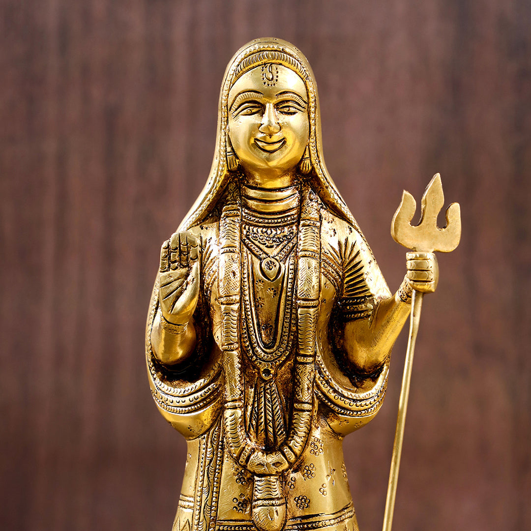 Brass Goddess Standing Ganga Statue (12.5 Inch) Vedansh Craft