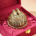 Brass Charan Paduka with Velvet Box – Divine Footprints of Lord Vishnu Vedansh Craft