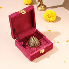 Brass Charan Paduka with Velvet Box – Divine Footprints of Lord Vishnu Vedansh Craft