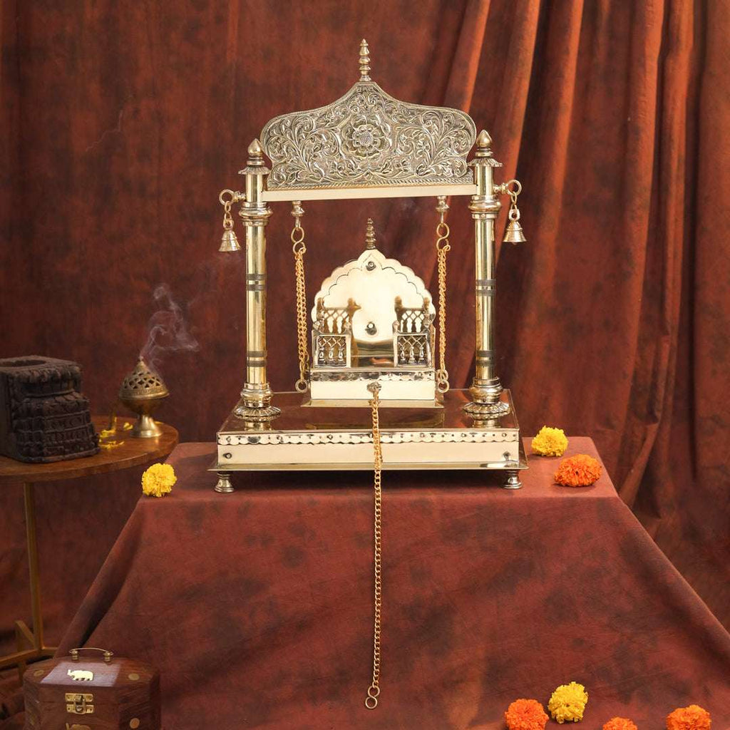 Brass Laddu Gopal Swing / Jhula (20.8 Inch) Vedansh Craft