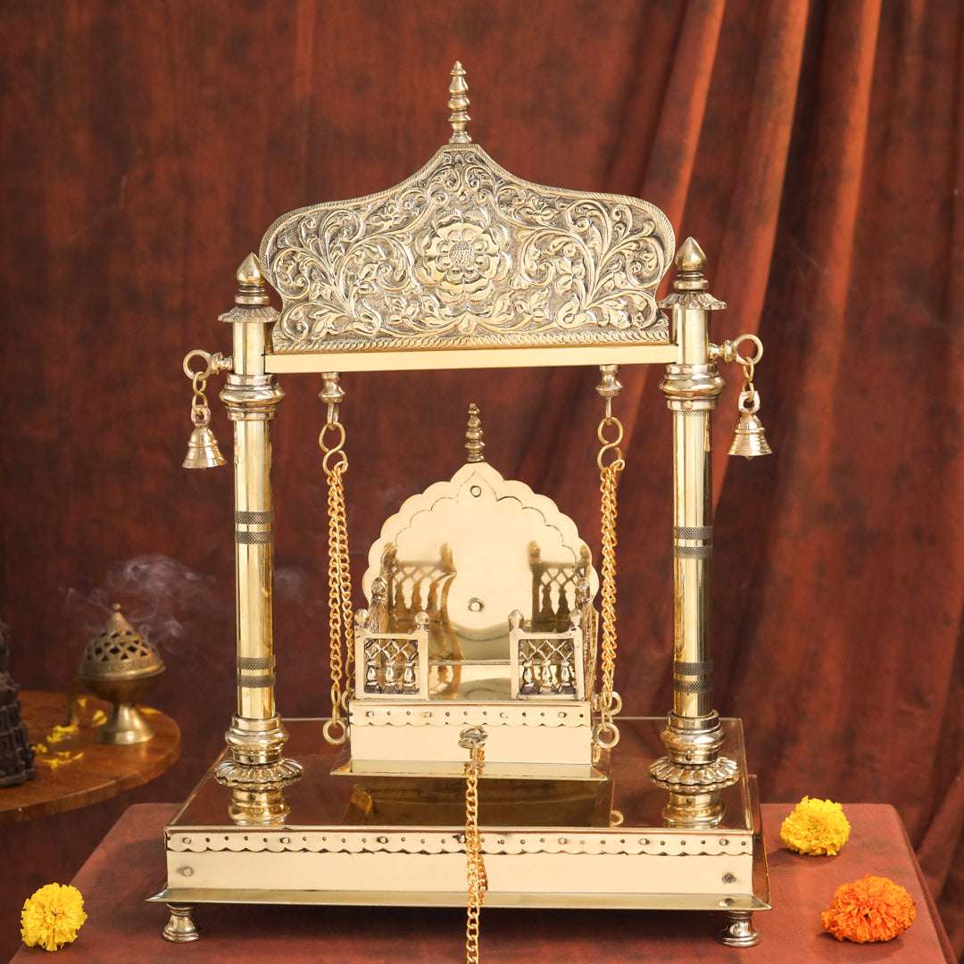 Brass Laddu Gopal Swing / Jhula (20.8 Inch) Vedansh Craft