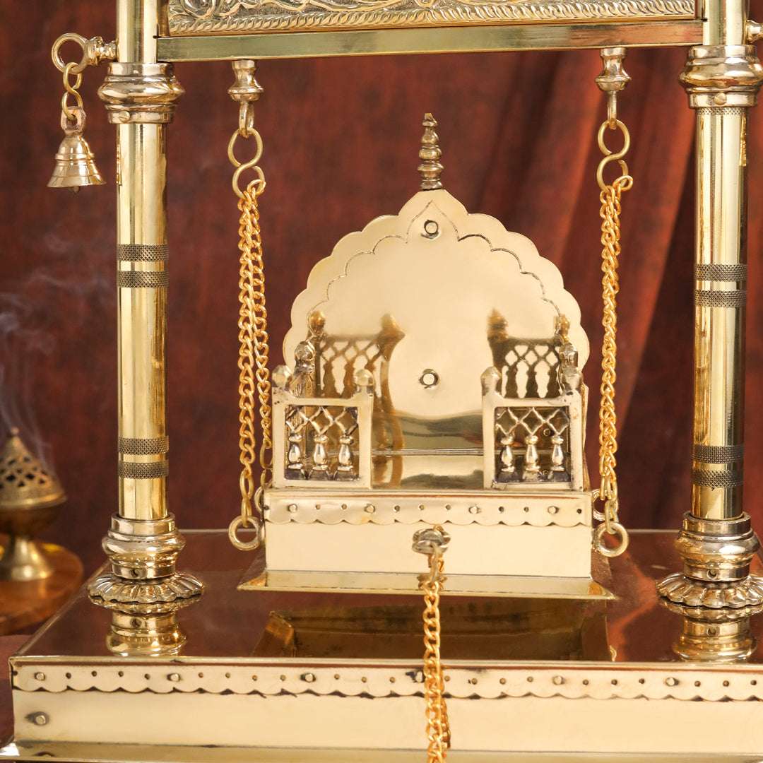 Brass Laddu Gopal Swing / Jhula (20.8 Inch) Vedansh Craft