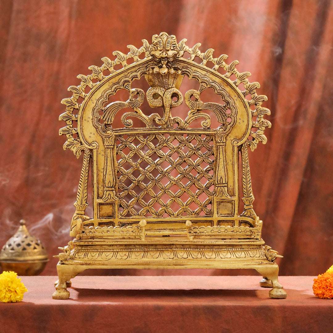 Brass Superfine Sheshnag Singhasan – Premium Handmade Pooja Deco (13 Inch) Vedansh Craft