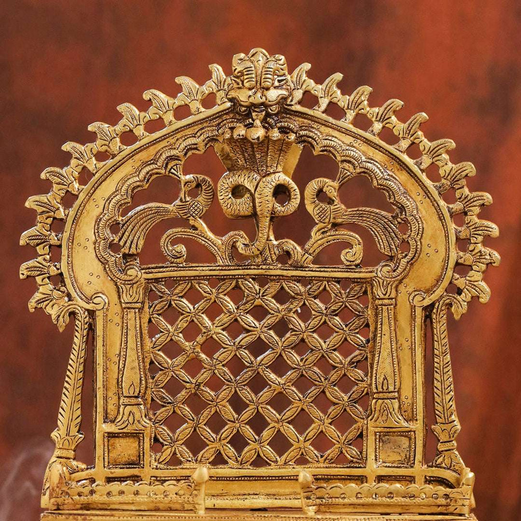 Brass Superfine Sheshnag Singhasan – Premium Handmade Pooja Deco (13 Inch) Vedansh Craft