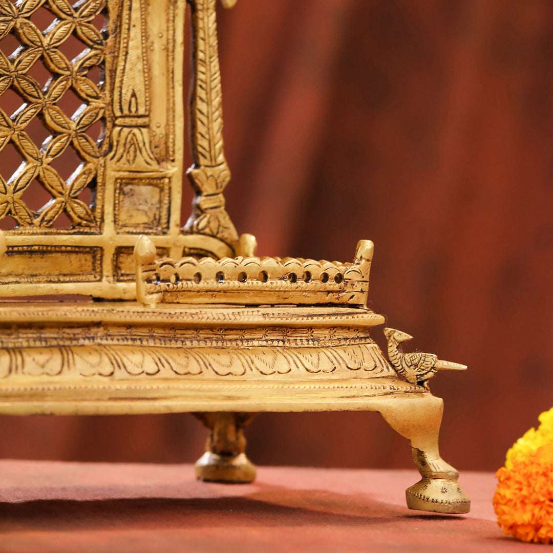 Brass Superfine Sheshnag Singhasan – Premium Handmade Pooja Deco (13 Inch) Vedansh Craft