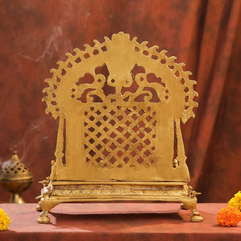 Brass Superfine Sheshnag Singhasan – Premium Handmade Pooja Deco (13 Inch) Vedansh Craft