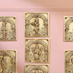 Brass Dashavatara Plates Set – Handmade Wall Decor (5.9 Inch) Vedansh Craft