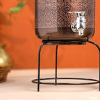 Copper Premium Water Dispenser with Glass & Stand (12 Inch) Vedansh Craft