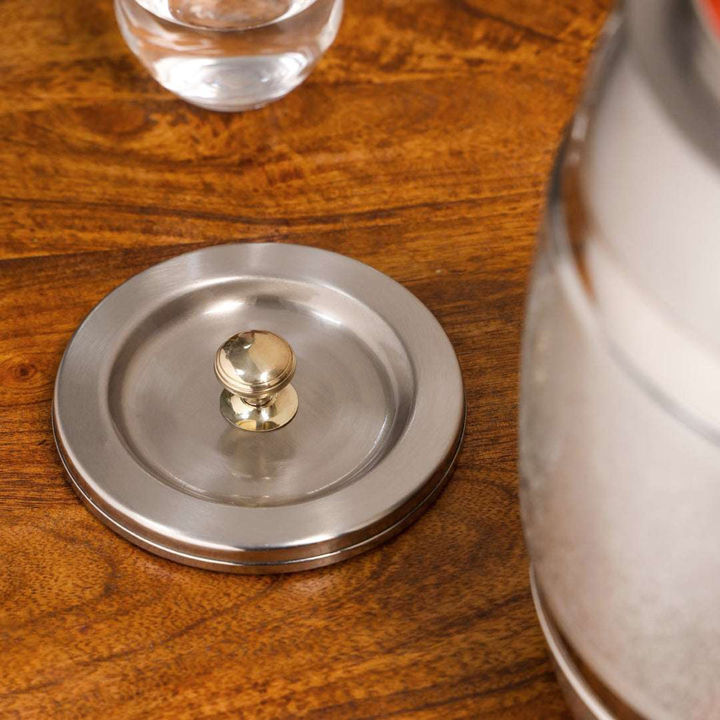 Brass Silver Water Dispenser – Premium Handmade Indian Brassware (11 Inch) Vedansh Craft
