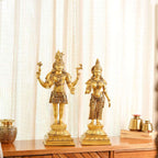 Brass Shiva Parvati standing Superfine Idols (23.5 Inch) Vedansh Craft