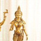 Brass Shiva Parvati standing Superfine Idols (23.5 Inch) Vedansh Craft
