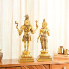 Brass Shiva Parvati standing Superfine Idols (23.5 Inch) Vedansh Craft