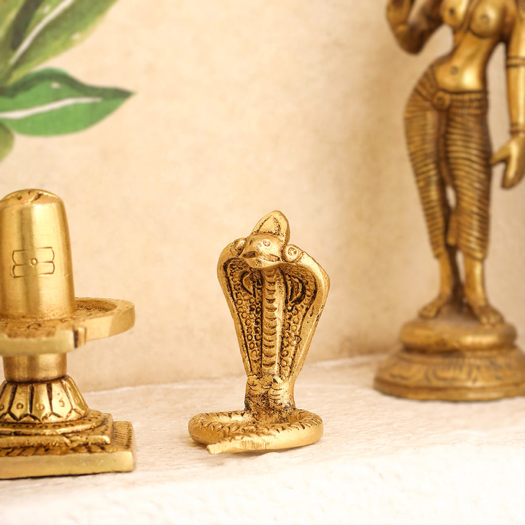 Brass Superfine Shivling/Shivlingam Idol (3.5 INCH) Vedansh Craft
