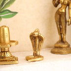 Brass Superfine Shivling/Shivlingam Idol (3.5 INCH) Vedansh Craft