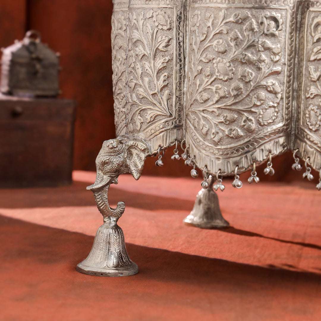 Brass Silver Plated Handcrafted Chowki Vedansh Craft