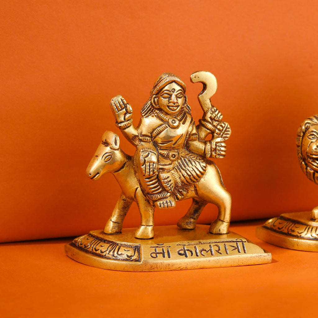 Brass Navdurga Idols Set (3.5 Inch) Vedansh Craft