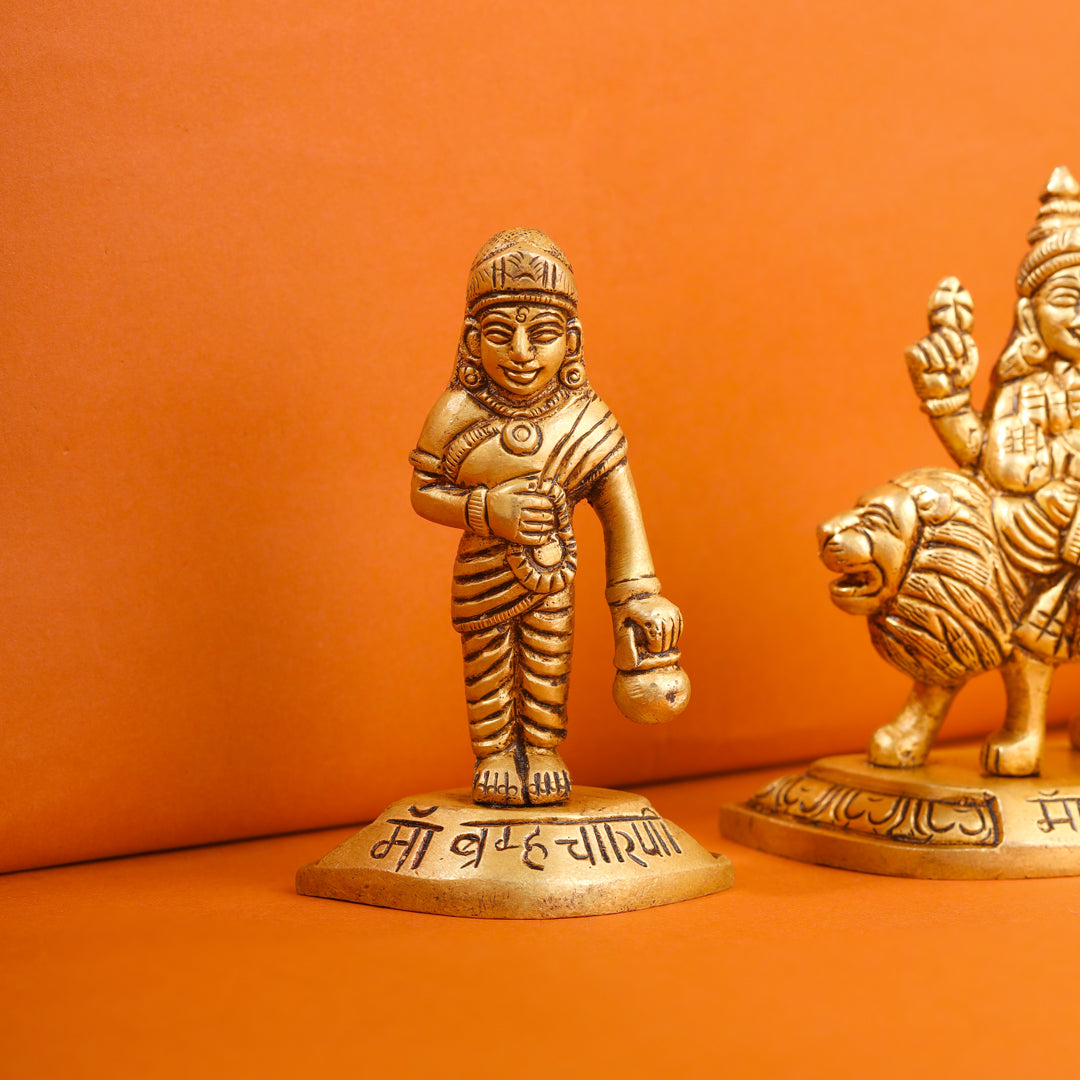 Brass Navdurga Idols Set (3.5 Inch) Vedansh Craft