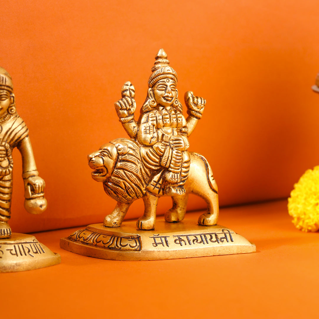 Brass Navdurga Idols Set (3.5 Inch) Vedansh Craft