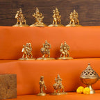 Brass Navdurga Idols Set (3.5 Inch) Vedansh Craft