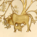 Brass Cow & Calf With Kalpvriksha Tree Wall Hanging (44.8 Inch) Vedansh Craft