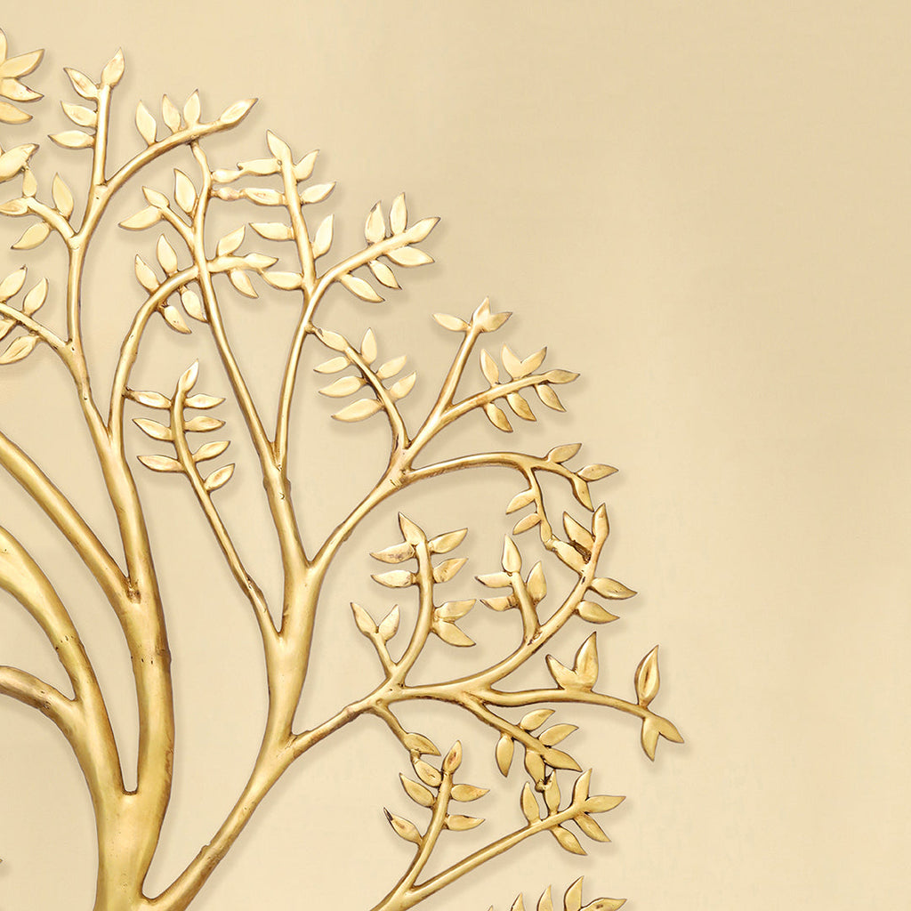 Brass Cow & Calf With Kalpvriksha Tree Wall Hanging (44.8 Inch) Vedansh Craft