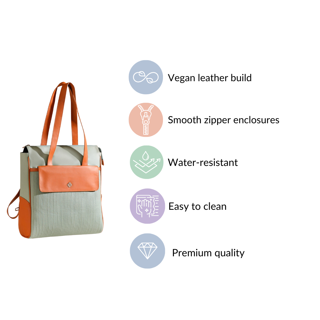 2-In-1 Convertible Tote Bag And Backpack Nestasia